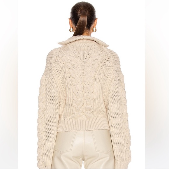 🦢 Nanushka Eria Cable Knit Zip Pullover Sweater 🦢 - Picture 4 of 14